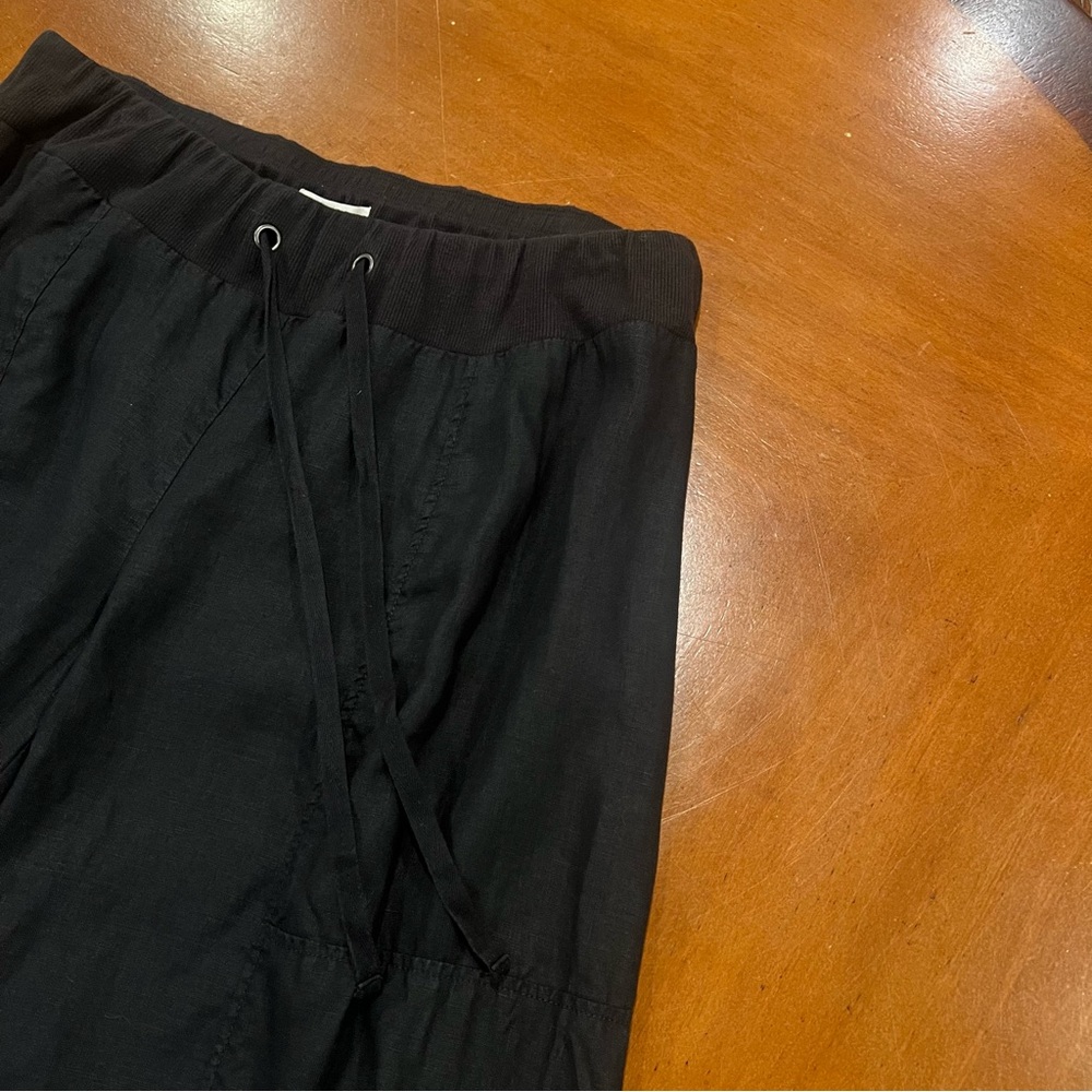 Eileen Fisher Women’s Slouchy Drawstring Pant Black Organic Cotton Small Pull-On - Picture 10 of 16